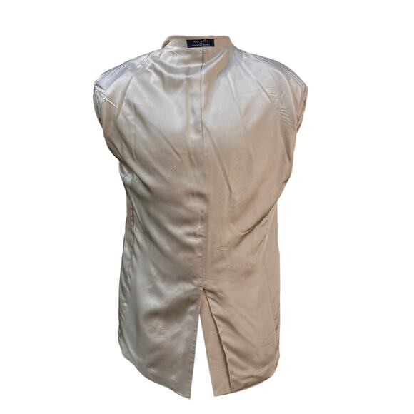 Lands End Blazer 40L Beige Silk Wool Blend Two Button Neutral Preppy Academia - Picture 8 of 16